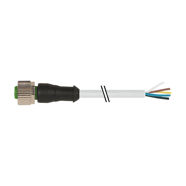 Murrelektronik M12 female 90 Degree with cable, PUR 5x0.34 gy UL/CSA 3m 7000-12241-2150200 - main